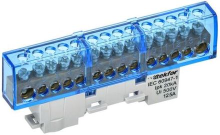 Шина нулевая N изол. на универс. держ. 8х12-14-С TEKFOR IEK TF-NN20-14-KL-K07