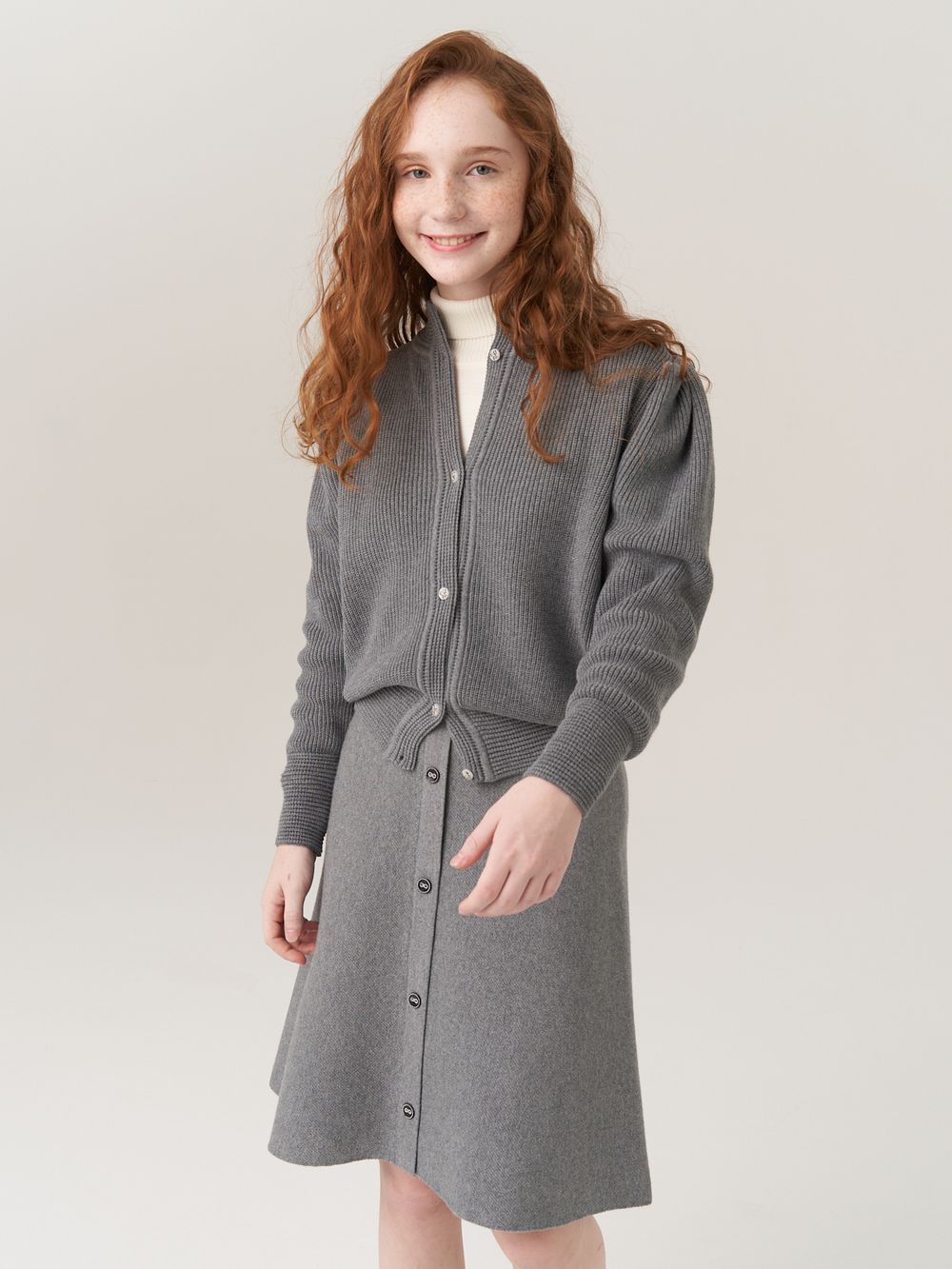 Кардиган для девочки AT1058 серый