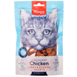 Wanpy Cat Лакомство для кошек «сердечки» из курицы с треской 80гр.