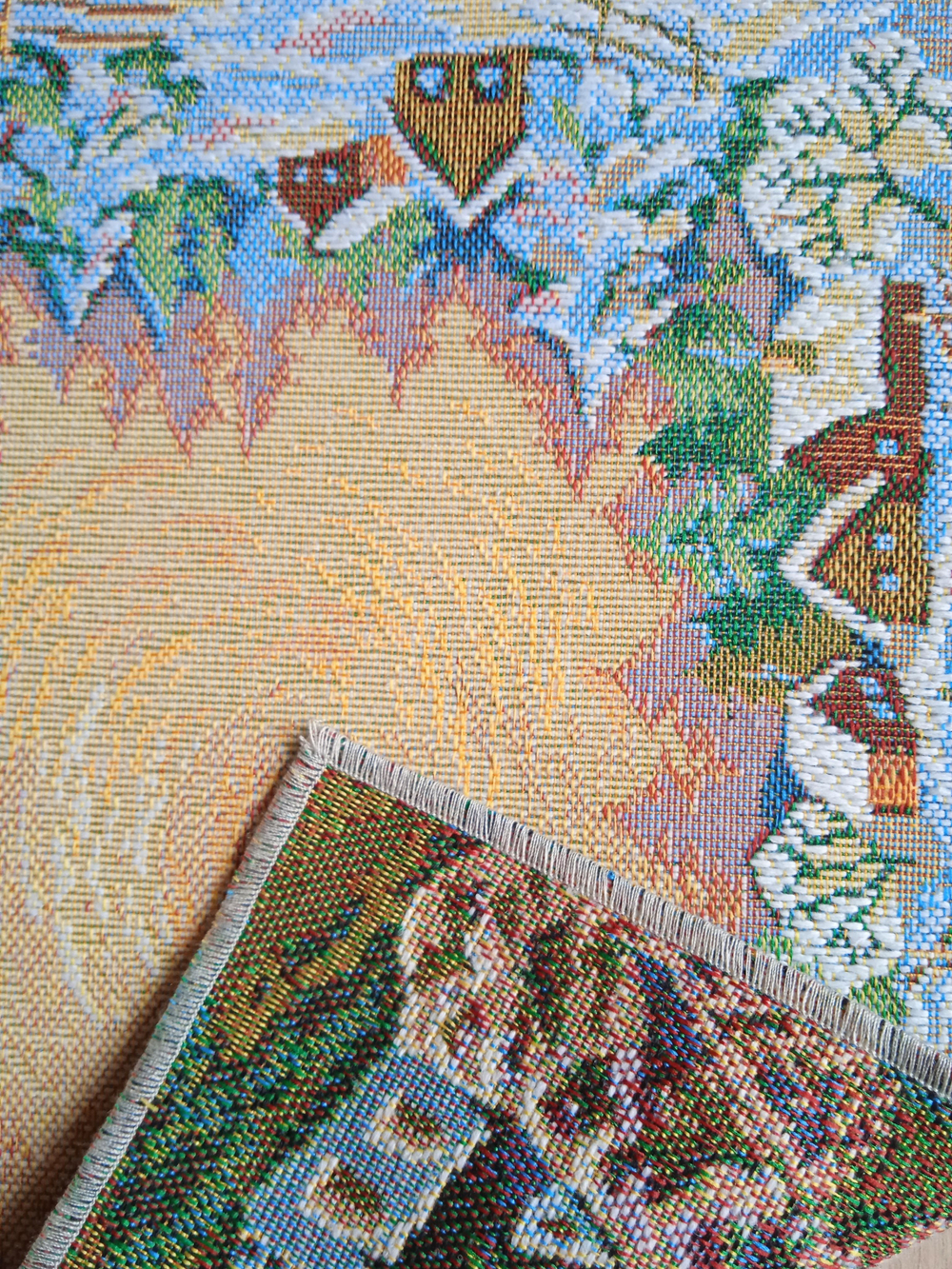 Набор декоративных гобеленовых салфеток Зимние узоры 32х32 (6 шт.)