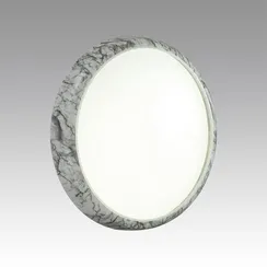 7638/DL COLOR SN 137 Светильник пластик/бел. мрамор LED 48Вт 4000K D410 IP43 MRAMO WHITE
