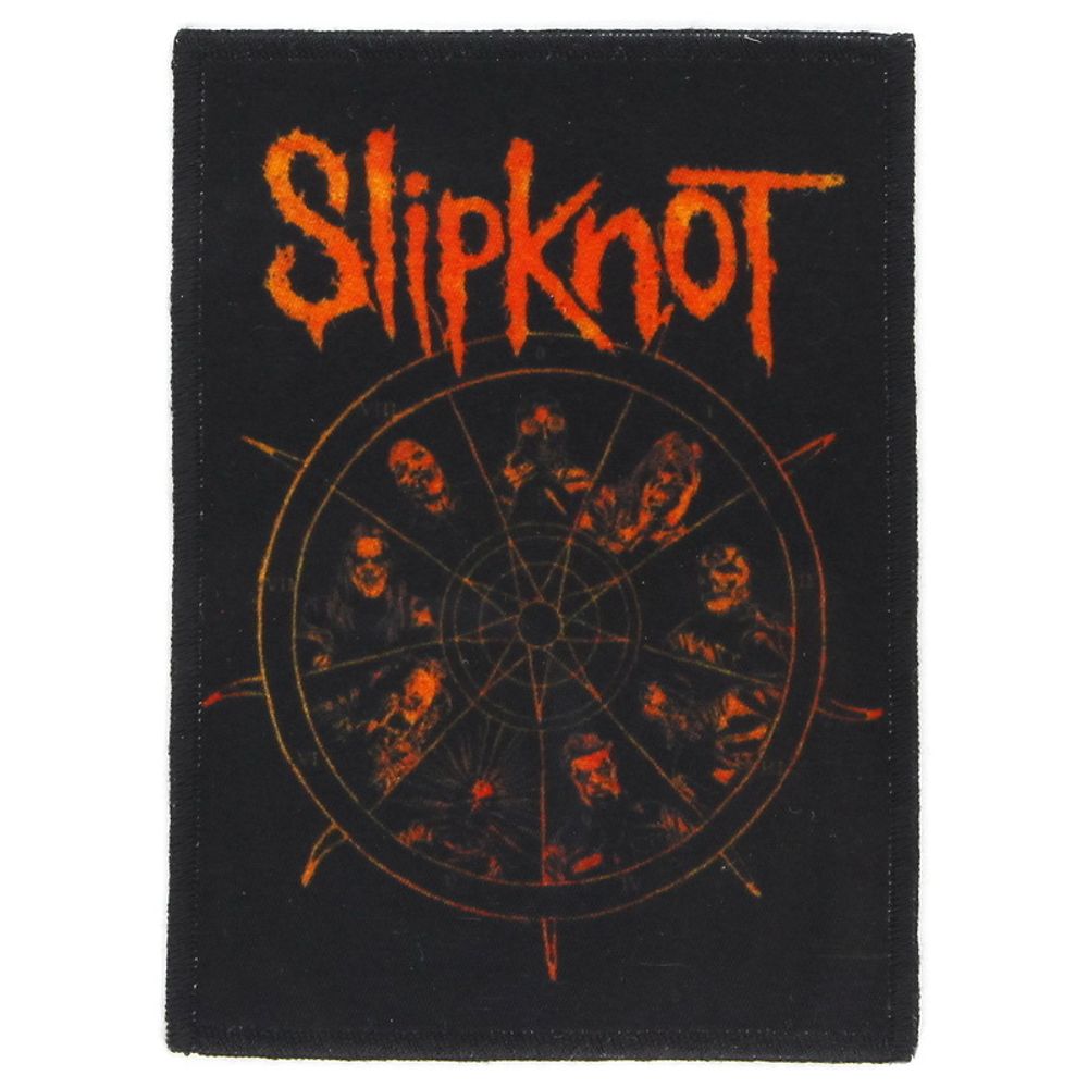 Нашивка Slipknot маски в центре звезды (986)
