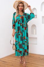 Платье Серенада (мята/абстракция) Р11-1044/7 Nikol (Акция)