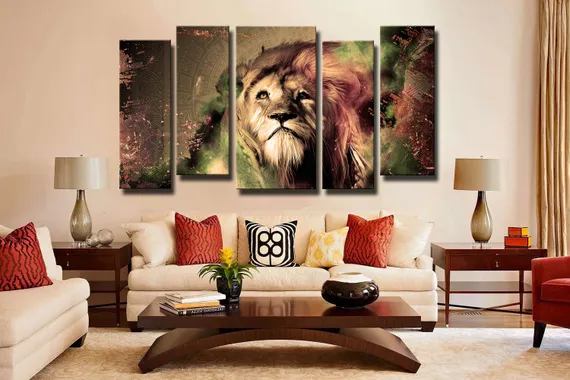 Модульная картина "Лев - царь зверей"