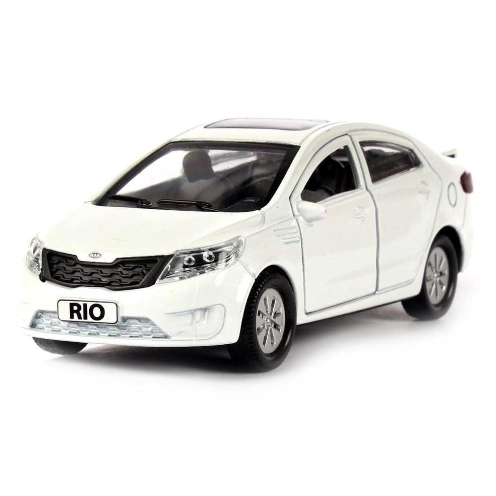 Модель ин. мет. "Kia Rio" 12см, открыв. двери, белый в коробка RIO-WT (Технопарк)