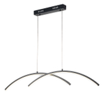 Подвесной светодиодный светильник 36Вт, 2880Лм, 3000-6000К, Ra>80, плавная регулировка мощности, изменение цветовой температуры, металл/силикон, чёрный