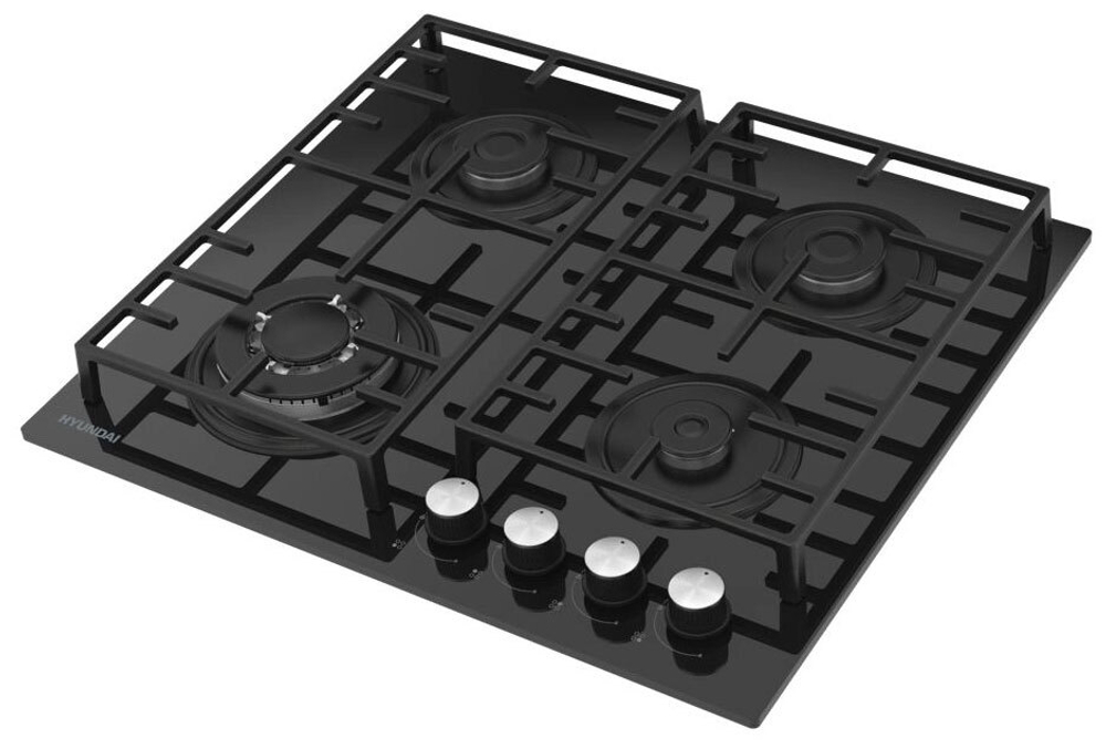 Варочная поверхность газовая Hyundai HHG 6438 BG черный