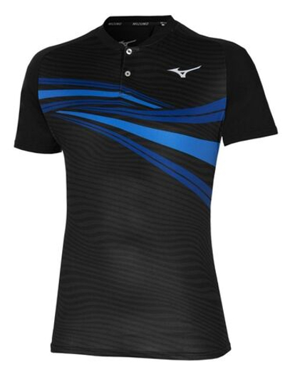 Мужское поло теннисное Mizuno AW22 Shadow Polo - black