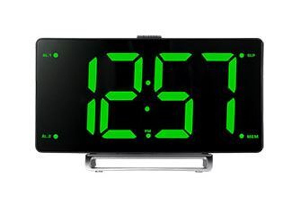 Радиочасы Soundmax SM-1561U(черный с зеленым)