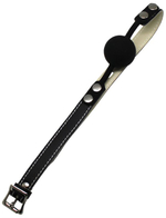 Черный силиконовый кляп с фиксацией и замочком (Цвет: черный)