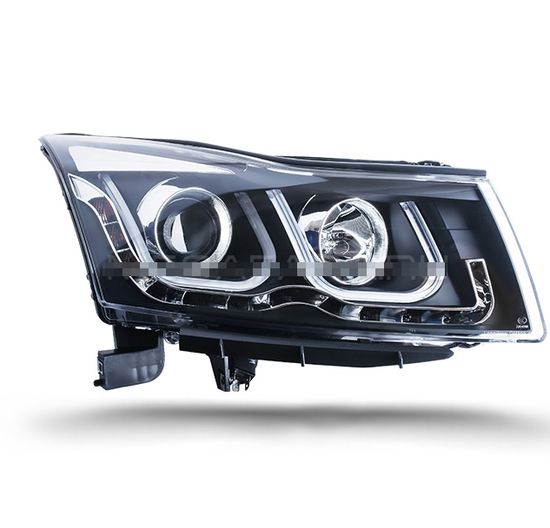 Передние фары Шевроле Круз 2009-2015 V3 type [Комплект Л+П; ходовые огни; биксеноновая линза]