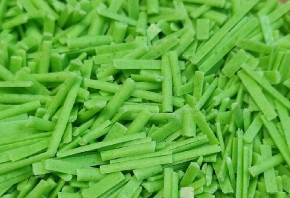 Посыпка кондитерская из шоколадной глазури "Соломка киви" 100г