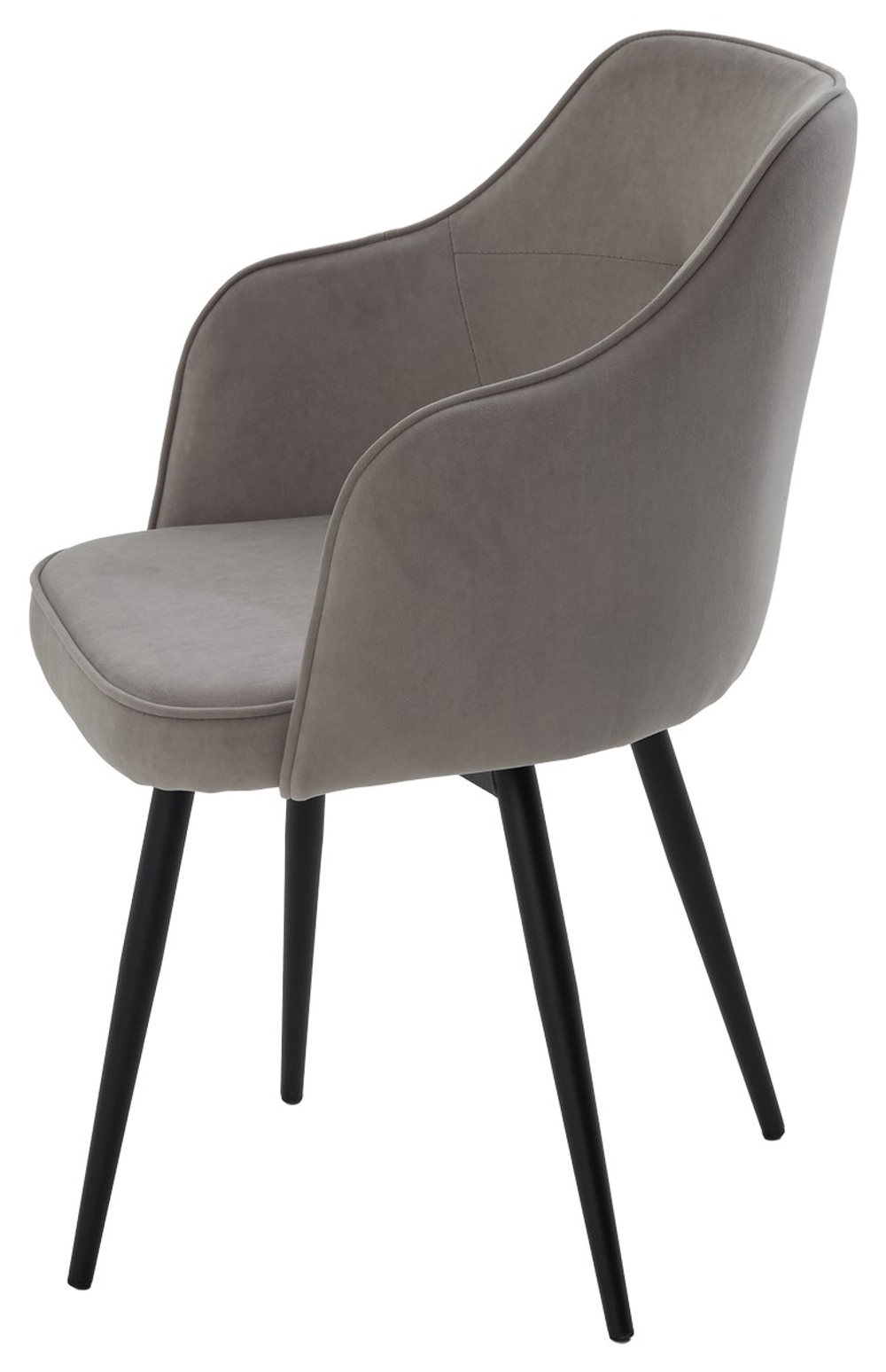 Стул М-City DISAUR Лорис поворотный на поворотный на 360 градусов, B22 Серый, Велюр, Черный каркас