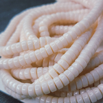 Бусины шайбы, рондель, розовый, лэмпворк, стекло, р-р 6мм, цена за набор 10 шт