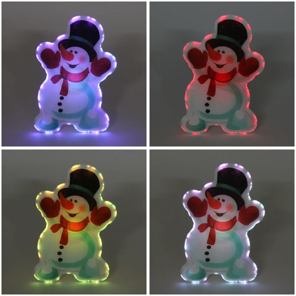 Сувенир с подсветкой «Снеговичок» 10,5*7 см