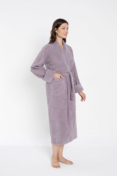 Халат женский махровый 4330 лиловый NUSA Турция