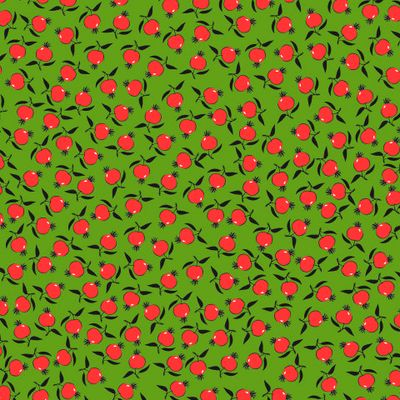 Красный шиповник на зеленом фоне