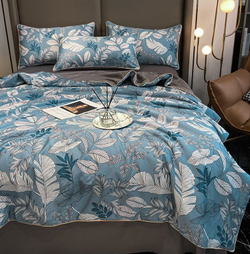 ZEPHYR HOME Одеяло летнее 150х200 Полуторка Египетский хлопок голубой