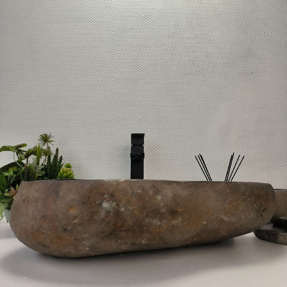Раковина из речного камня RS-62785 (56*43*15) 57