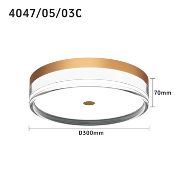 Светильник потолочный/настенный LED 24W 3000К/4000К/6000К 4047/05/03C золото Ekols 40 Stilfort