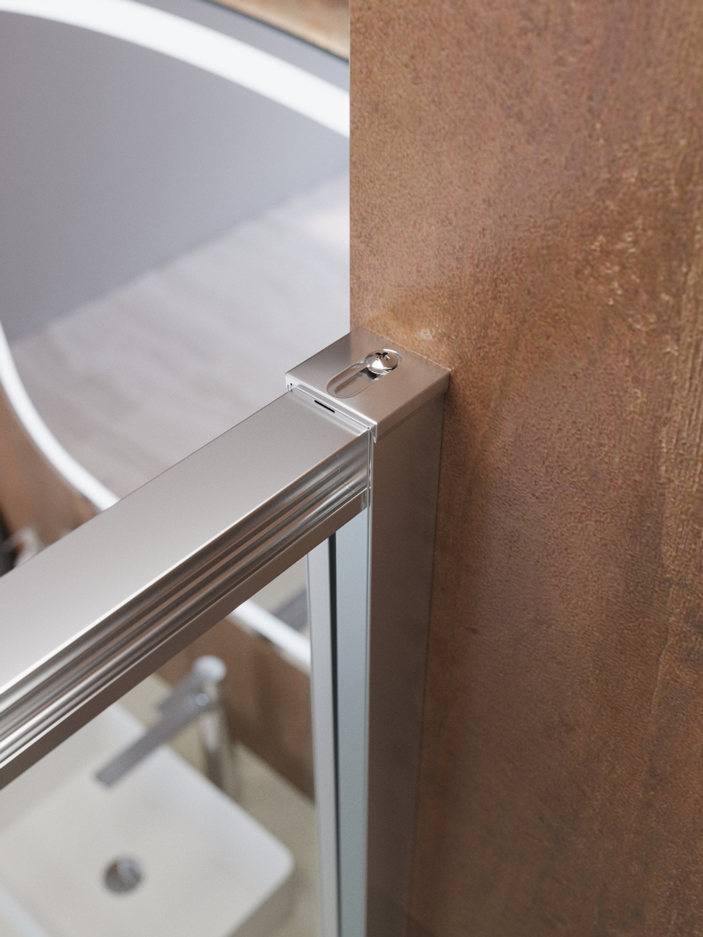 Душевой уголок Cezares LUX-AH-FS-11-140/100-C-CR, 140х100х195, профиль хром, стекло прозрачное