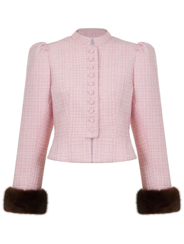 Жакет Magic с норкой, розовый