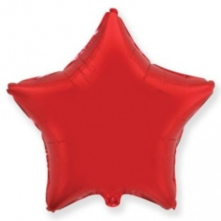 Шар (32''/81 см) Звезда, Красный, 1 шт. Б55