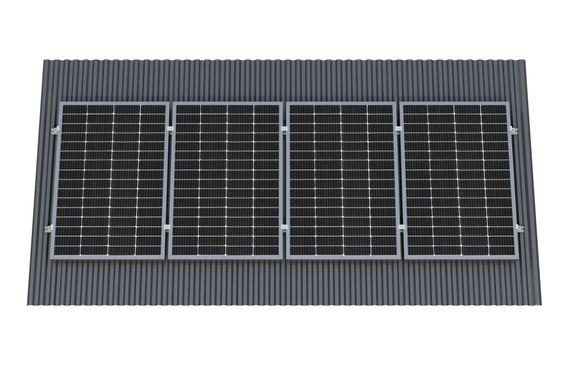 Крепёж четырёх солнечной батареи 300-600 Вт на наклонную крышу. 70 мм, фото №997277795