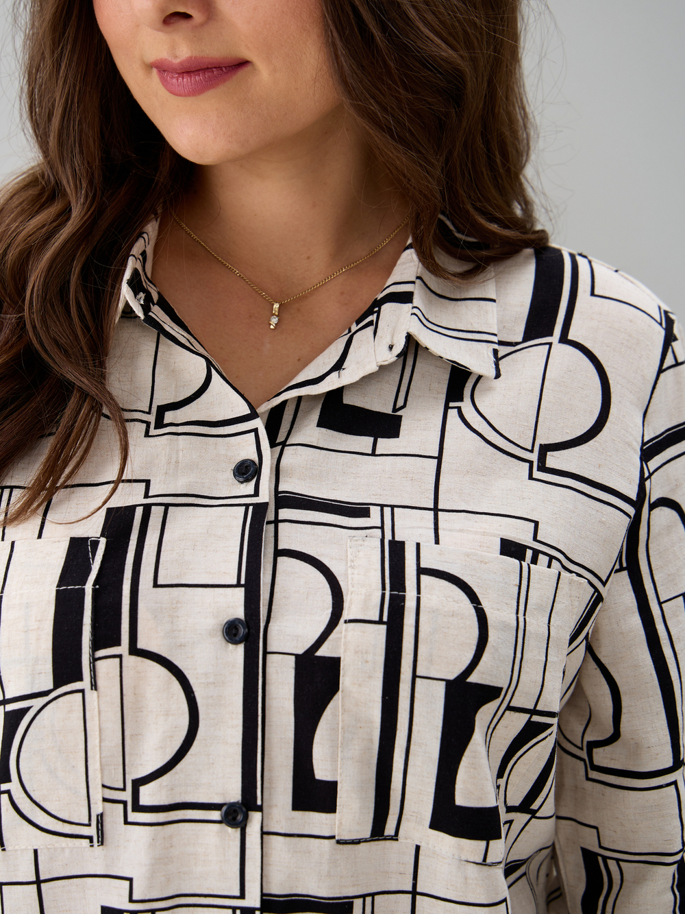 Рубашка Ртс-058/бежабстракция