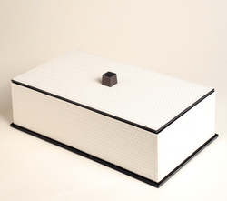 Шкатулка из кожи Белая