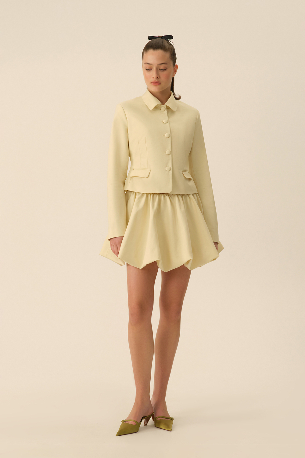 Юбка мини (Baby Doll cotton edition), сливочная