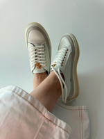 Кеды KLARA в белой коже