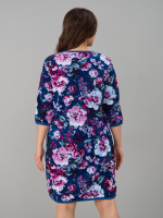 Халат Хвл-562/индиго-цветущийсад