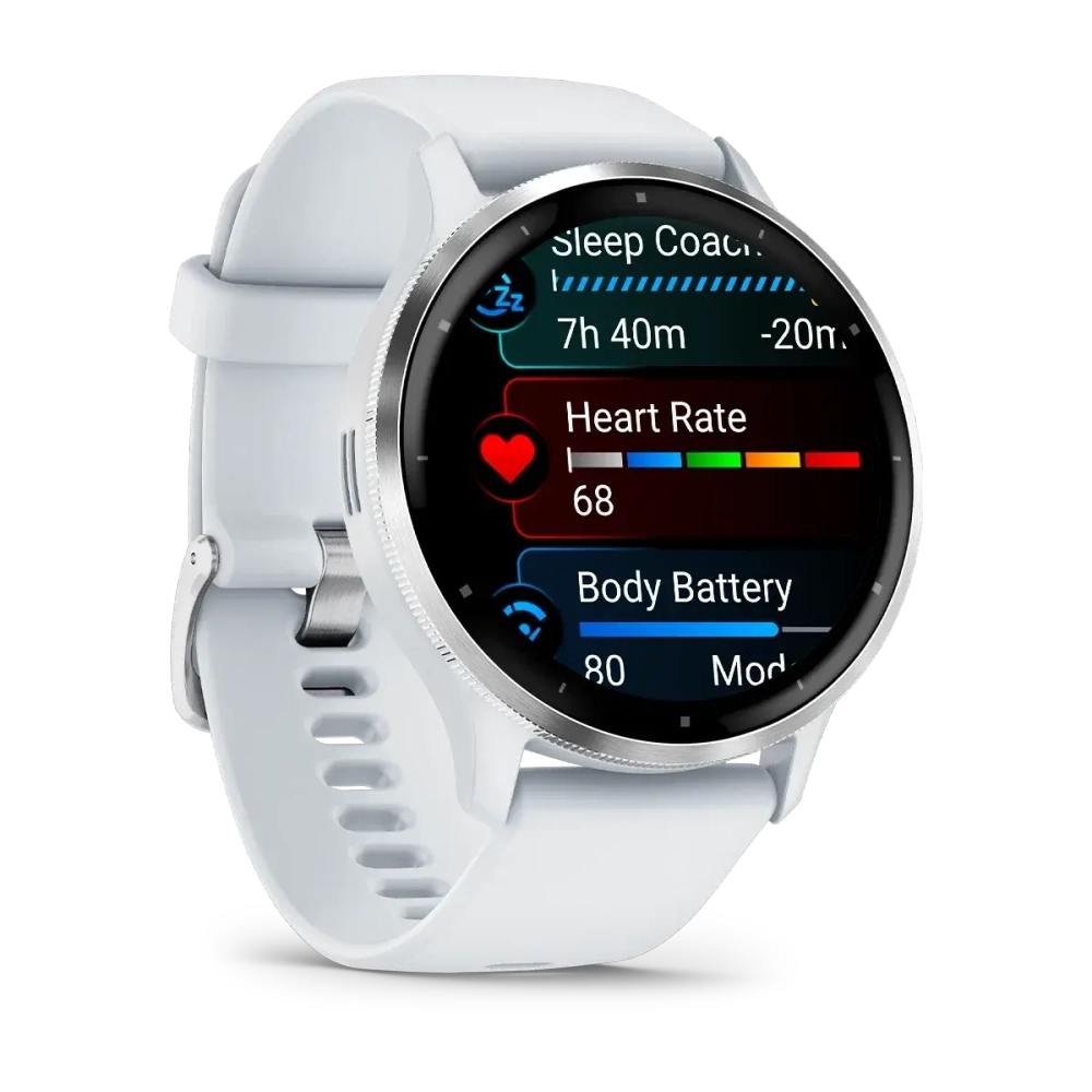 Умные часы Garmin Venu 3 45 мм, белый/серебро (Silver)