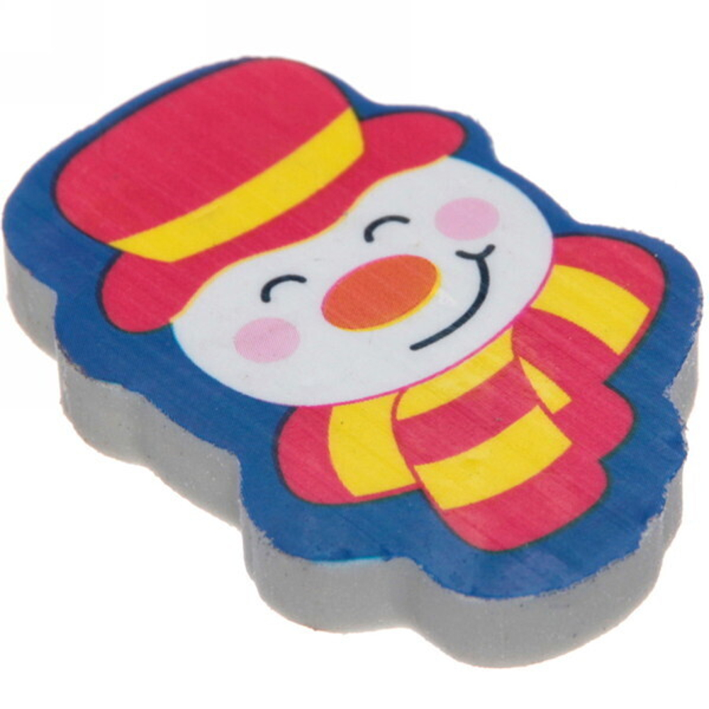 Ластик для карандашей 1шт «Новогодние герои», цвет микс, 5*3,5см