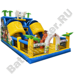 Коммерческий надувной батут "Слоник со скалодромом 2"