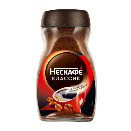 Нескафе Классик кофе растворимый, стекл. банка КИР, 95г. Nescafe
