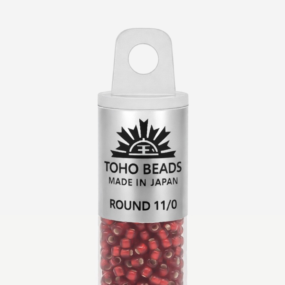 Японский бисер TOHO Round 11/0 (№25CF), с внутренним серебрением, прозрачный матовый