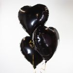 Шар (18"/ 46 см) Сердце, Черный 1 шт.