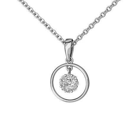 Подвеска из золота 585 пробы с Фианит