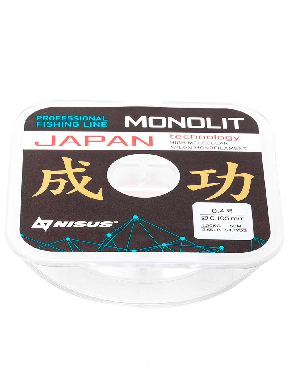 Леска для рыбалки Nisus MONOLIT Nylon Transparent 0,091mm/50m (N-MO-0.091-50)