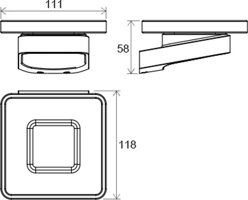 Мыльница Ravak 10°, Хром (X07P354)