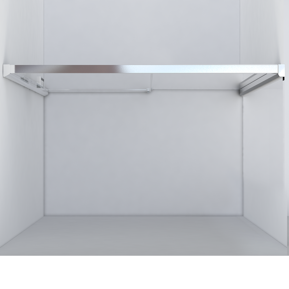 Душевая дверь Lugano VDS-1L130CLB-1, 1300, черный, стекло прозрачное