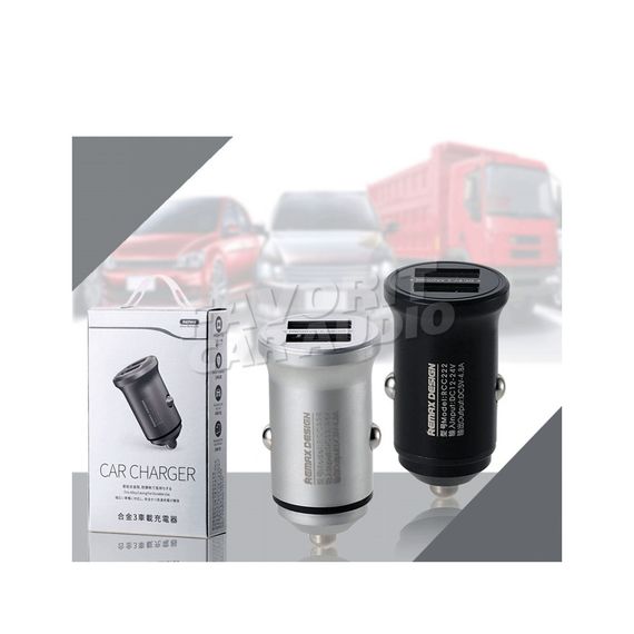 АЗУ 2USB Remax RCC222 4800mAh алюминий чёрный