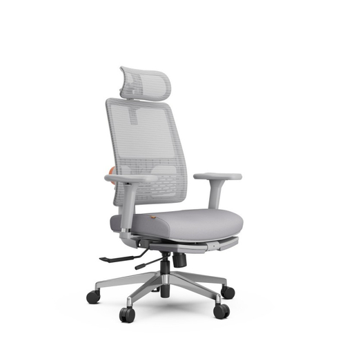 Эргономичное компьютерное кресло FoxGear NETZ модель M, серый (FG-NETZ-M-GY)