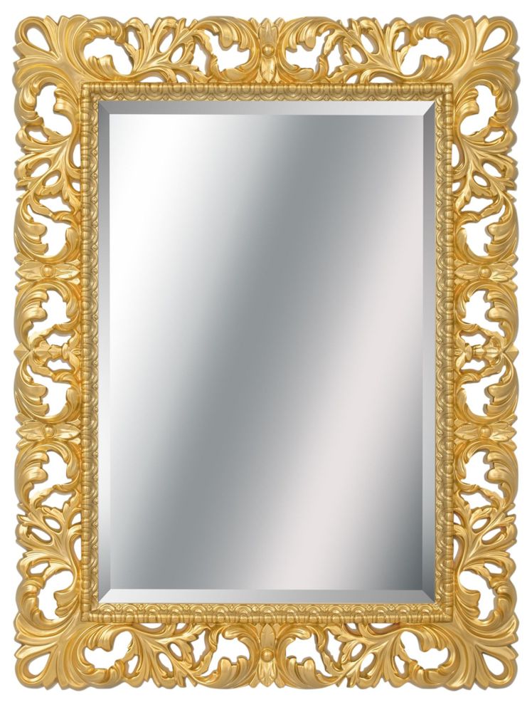 Зеркало ISABELLA прямоугольное с фацетом 880 арт. TS-0021-880-G/L поталь золото
