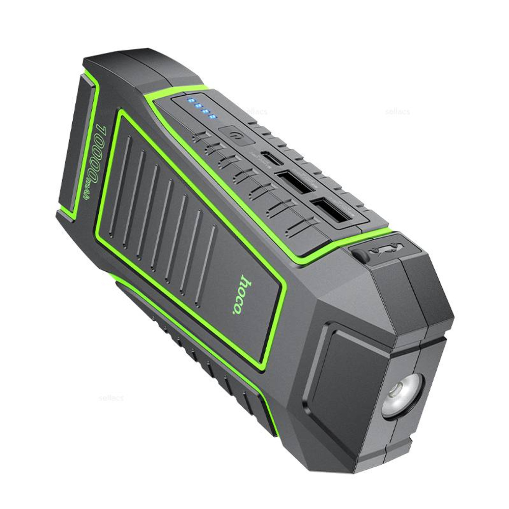 Hoco QS1 Spring портативный аккумулятор для запуска авто (10000mAh) (black) (Краснодар склад)