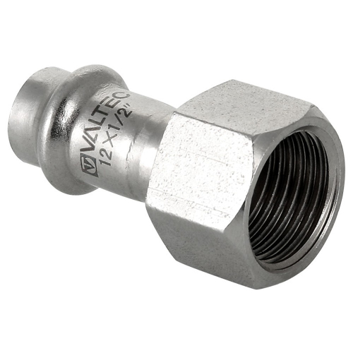 Соединитель из нержавеющей стали ВР 15х1/2 с внутренней резьбой Valtec, (VTi.902) (уп. 5 шт)