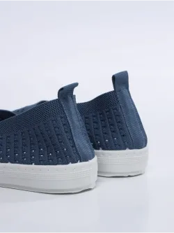 Мокасины летние текстильные