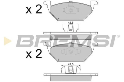 BREMSI - BP2835-BMS - Brake Pad Set, disc brake